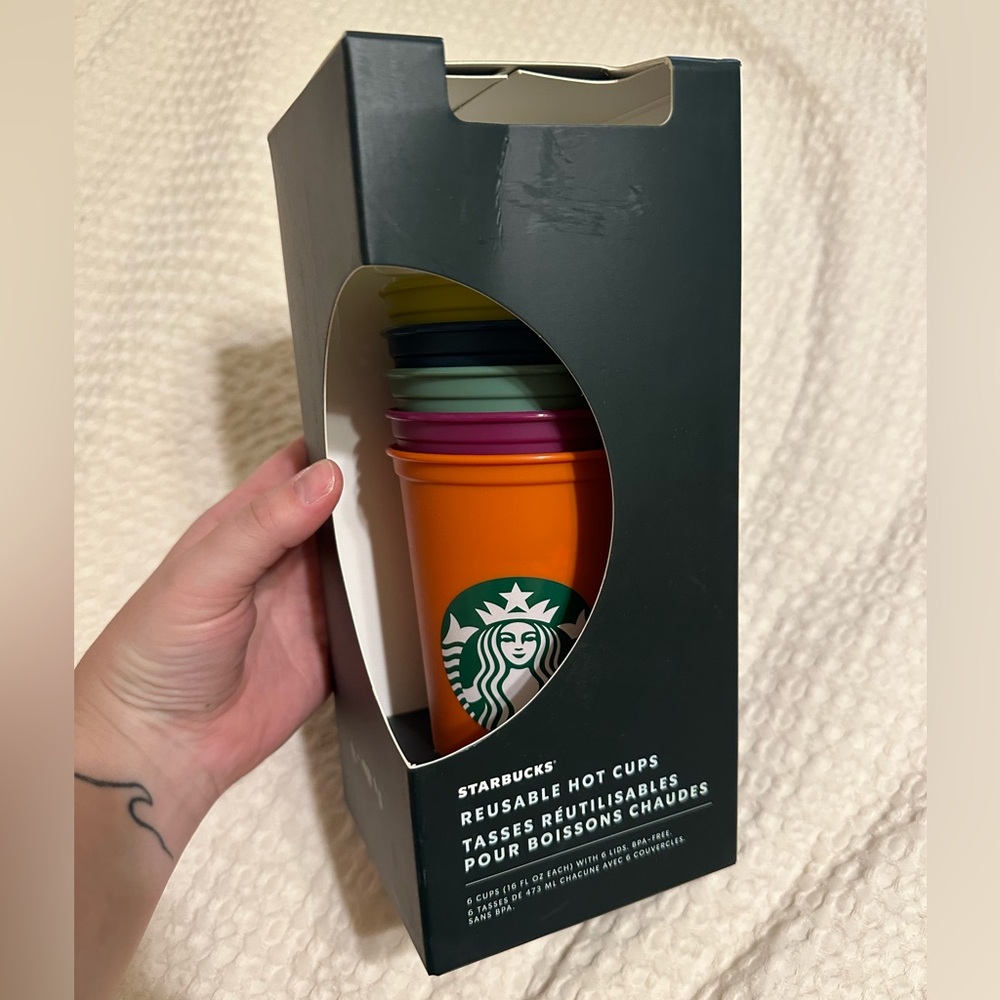 Fall Starbucks Reusable Hot Cups 6 Pack